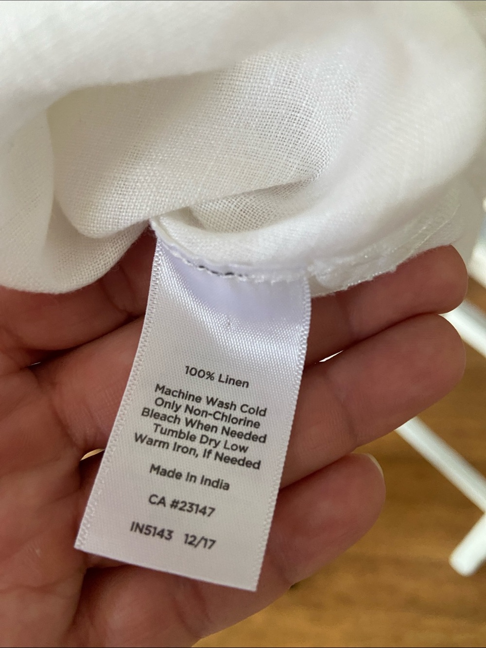 Talbots White Linen Button-Front Tunic - Picture 4 of 8